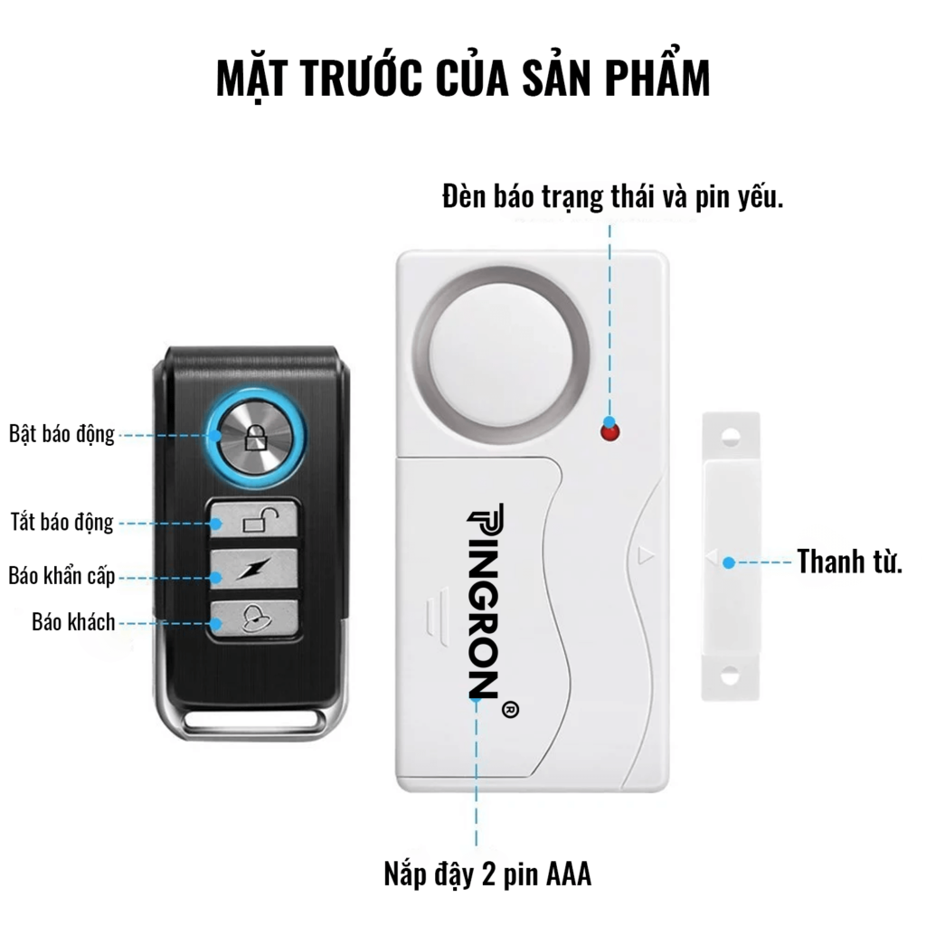 cảm biến chống trộm cửa pr-c03 pingron