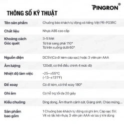 Chuông Báo Khách Hồng Ngoại Không Dây Pingron P03rc