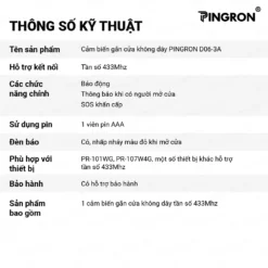 Cảm Biến Gắn Cửa Không Dây Pingron D06 3a